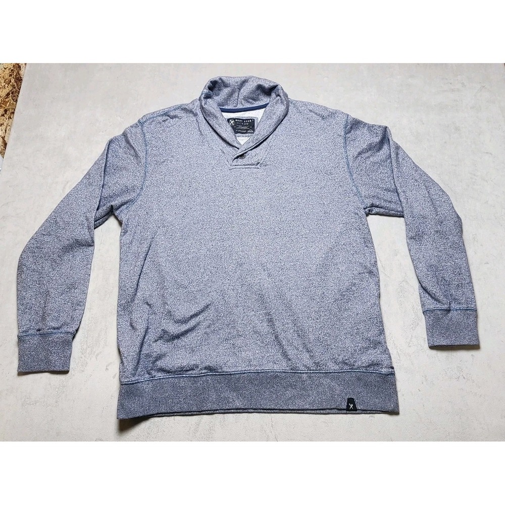 Marc Ecko Sweatshirt Men's XLarge Gray‎ Knit Cut & Sew Long Sleeve Shawl Neck